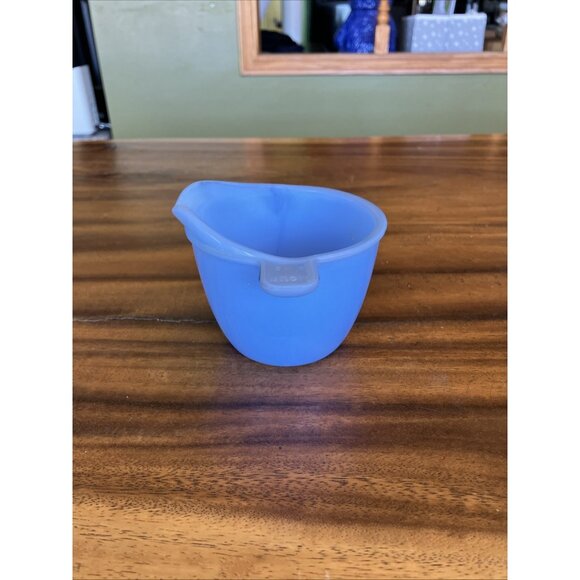 Vintage Delphite Blue Milk Glass 1 Cup Measuring Tab Handle - Picture 7 of 13